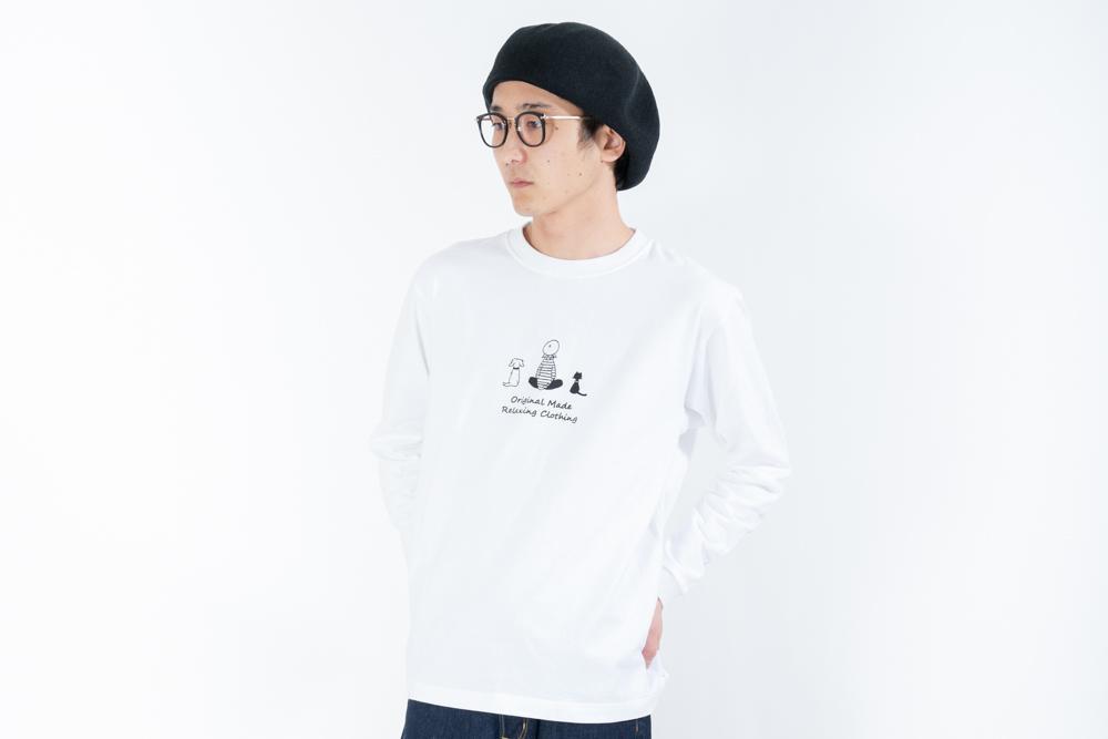 《3》メンズXL　TimeロングTシャツ　White