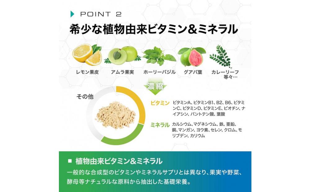 【バイオエリクサーV3】 休息サポートサプリ｜アリウムSAC 植物由来ビタミン 1袋・180粒・30日分｜ナイトプロテイン