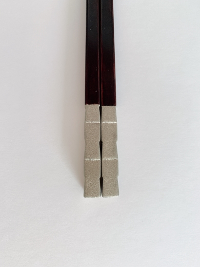 鎌倉彫　箸「市松」錫　21.5cm