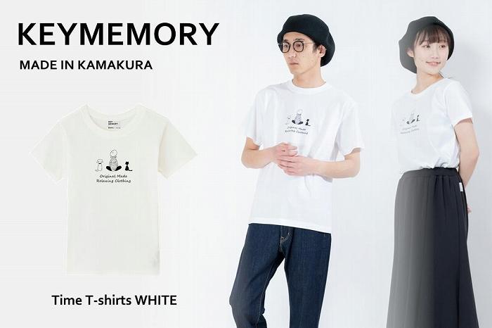 《0》【KEYMEMORY鎌倉】TIMEイラストTシャツWHITE