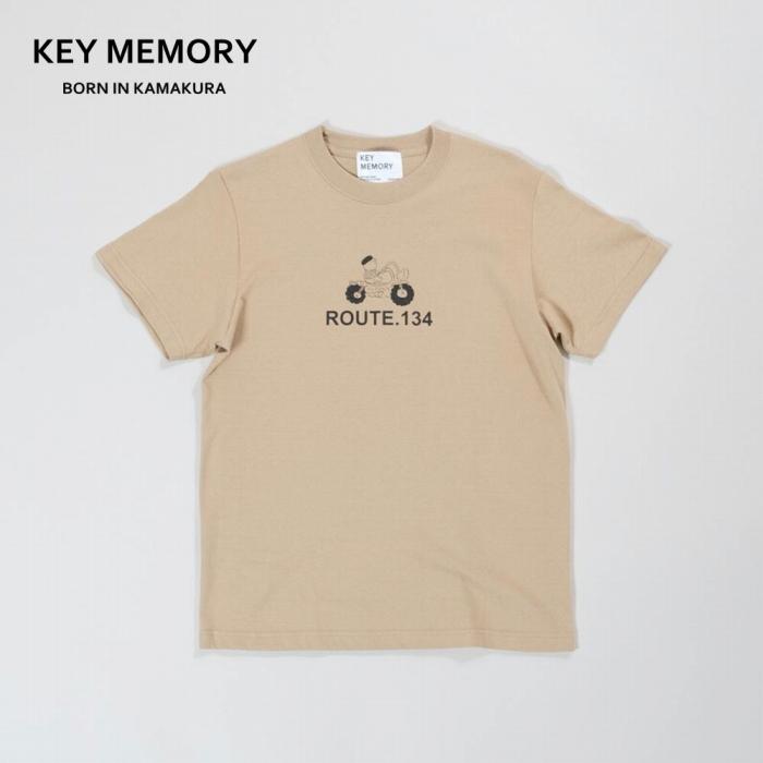 《1》【KEYMEMORY 鎌倉】ルート134イラストTシャツ BEIGE