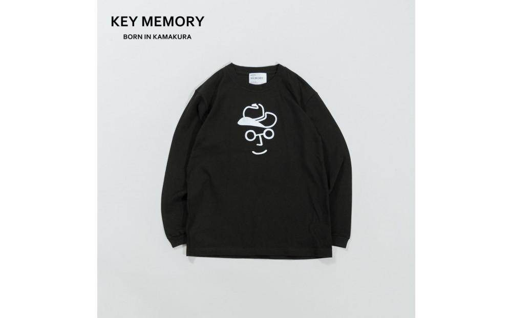 《0》【KEYMEMORY 鎌倉】カウボーイハットイラストロングTシャツ BLACK