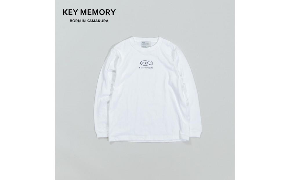 《3》【KEYMEMORY 鎌倉】フィッシュイラストロングTシャツ WHITE