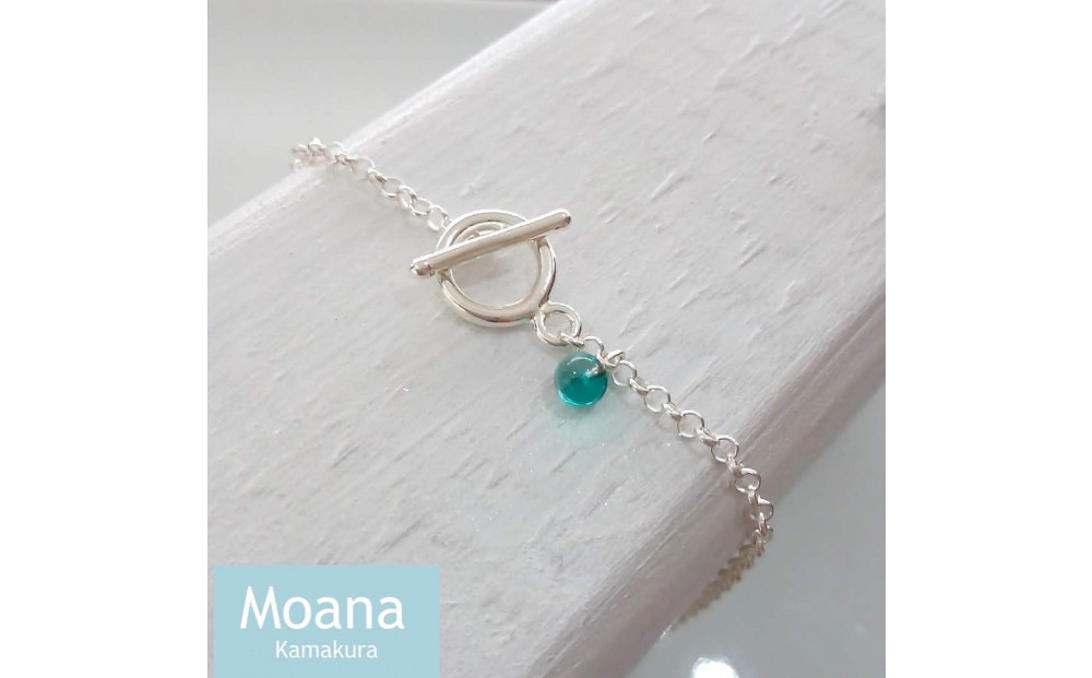 【Crystal Emerald 】シンプルボールブレスレット