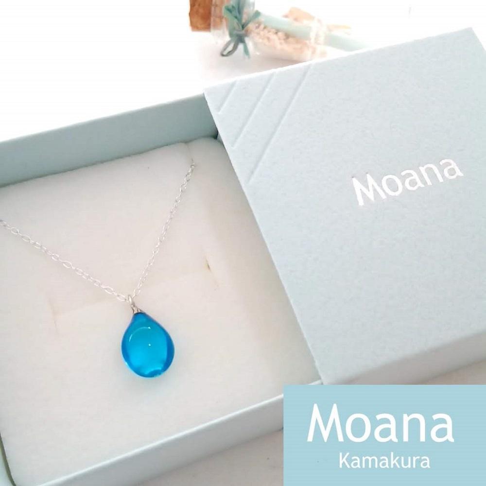 【Crystal Turquoise】タイニードロップネックレス