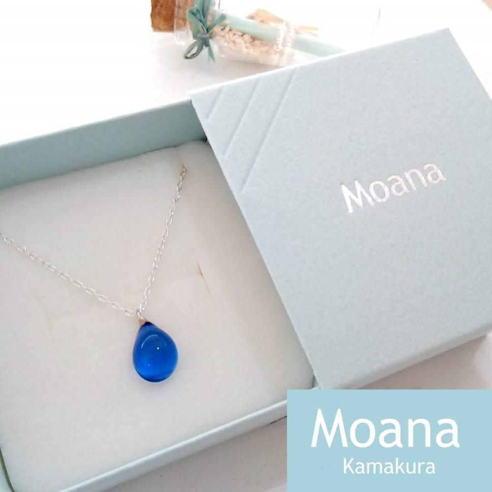 【Aqua  Blue】タイニードロップネックレス