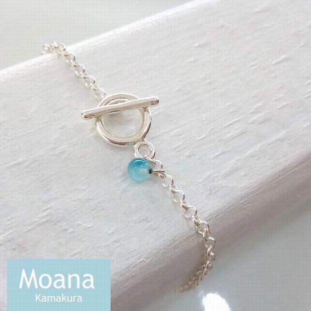 【Crystal Baby Blue】シンプルボールブレスレット