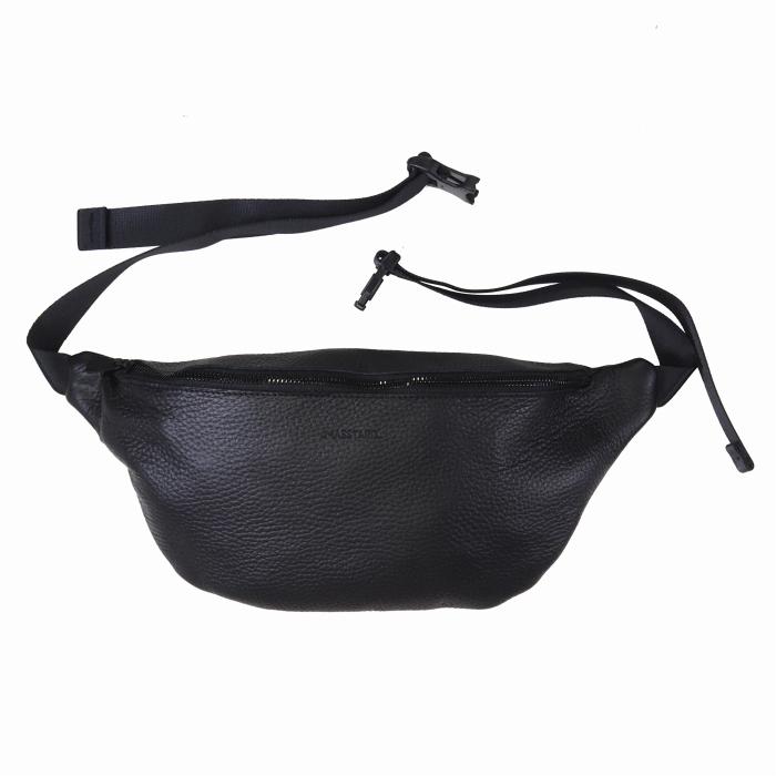 MASSTARD -MINIMAL LEATHER POCHETTE- BLACK