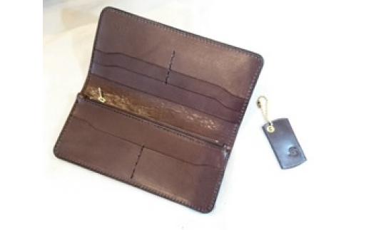 【SNAKER-handicraft】本革小物　Aセット　ブラウン