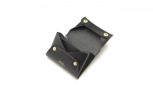 湘南工房 折革技法仕立 コンパクトコイン財布＜ブラック＞