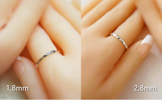 シルバーリング 槌目リング 1.8ミリ 選べるサイズ  アクセサリー 指輪 アクセサリー ジュエリー シルバー リング レディース メンズ ペア シンプル 一点もの 華奢リング ピンキーリング プレゼント ギフト 贈り物 シルバー950 ふるさと納税 10000円 リング SILVER  FABBRICA OSAWA 神奈川 湘南 藤沢