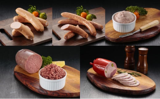 ハム  ソーセージ 5種 詰め合わせ 合計960g セット 肉 お肉 国産 豚肉 ウインナー フランクフルト サラミ コンビーフ レバーパテ 加工肉セット はむ そーせーじ ればー フランク 江の島 ギフト 贈答 冷蔵 おかず つまみ おつまみ ぜいたく お弁当 尾島肉店 タカギフーズ 神奈川 湘南 藤沢