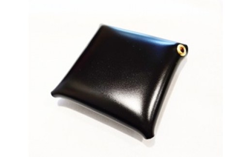 【SNAKER-handicraft】希少部位　コードバン使用 スクエア型コインケース　SNAKERオリジナルホック付　ブラック
