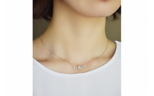 Blue Rose Pt トパーズ ネックレス レディース ジュエリー アクセサリー