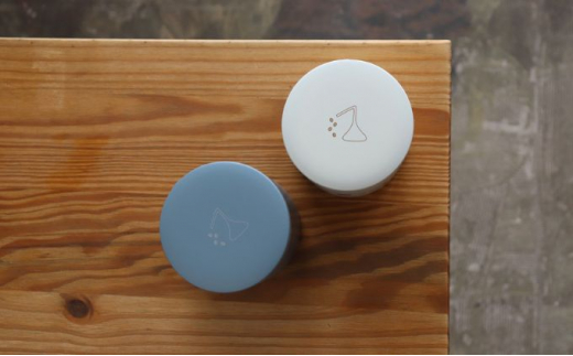 焙煎士おすすめコーヒー豆2種(粉・150g×2) & オリジナルキャニスター（青）