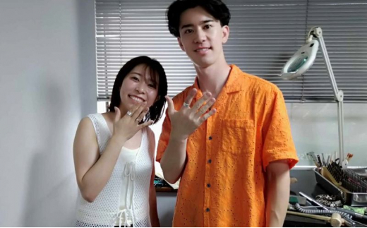 彫金 刻印 リング 制作 体験 コース 1名 初心者 指輪 湘南 江の島 シルバー SILVER