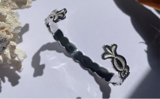 Flower & Leaf Bangle レディース Sサイズ バングル ブレスレッド おしゃれ デザイン アクセサリー レディース 藤沢市 神奈川県