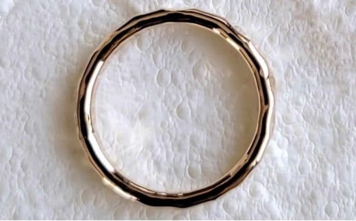 アクセサリー K14GF 槌目リング 3ミリ幅 選べるサイズ 指輪  ジュエリー K14 ゴールドフィルド リング レディース メンズ ペア シンプル 一点もの 華奢リング ペアリング ピンキーリング かわいい おしゃれ プレゼント ギフト 20000円 贈り物 FABBRICA OSAWA 神奈川 湘南 藤沢