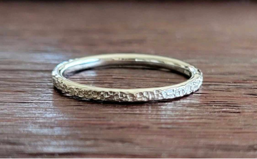 シルバーリング テクスチャーリング 1.8ミリ  選べるサイズ アクセサリー 指輪 アクセサリー ジュエリー シルバー リング レディース メンズ ペア シンプル 一点もの 華奢リング ピンキーリング プレゼント ギフト 贈り物 シルバー950 SILVER ふるさと納税 リング 10000円 ジュエリー FABBRICA OSAWA 神奈川 湘南 藤沢