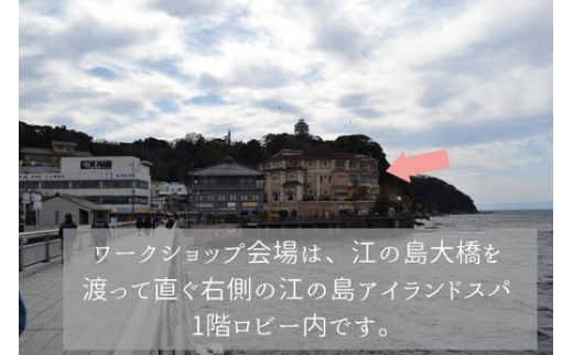 浮き球 シェルランプLL ワークショップ 参加チケット 海 貝殻 ランプ 体験 江の島 江ノ島