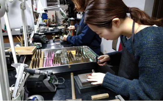 彫金 刻印 リング 制作 体験 コース 1名 初心者 指輪 湘南 江の島 シルバー SILVER
