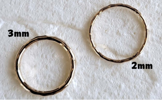 アクセサリー K14GF 槌目リング 3ミリ幅 選べるサイズ 指輪  ジュエリー K14 ゴールドフィルド リング レディース メンズ ペア シンプル 一点もの 華奢リング ペアリング ピンキーリング かわいい おしゃれ プレゼント ギフト 20000円 贈り物 FABBRICA OSAWA 神奈川 湘南 藤沢