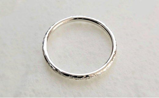 シルバーリング テクスチャーリング 1.8ミリ  選べるサイズ アクセサリー 指輪 アクセサリー ジュエリー シルバー リング レディース メンズ ペア シンプル 一点もの 華奢リング ピンキーリング プレゼント ギフト 贈り物 シルバー950 SILVER ふるさと納税 リング 10000円 ジュエリー FABBRICA OSAWA 神奈川 湘南 藤沢