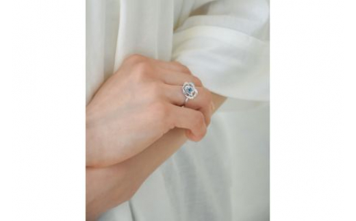 Blue Rose Pt トパーズ ダイヤモンドリング アクセサリー ダイアモンド ダイア 宝石 リング ゴールド 7号～14号 ジュエリー  指輪 アクセサリー りんぐ ring レディース メンズ ペア シンプル 一点もの おしゃれ かわいい プレゼント ギフト株式会社菜畑  神奈川 湘南 藤沢