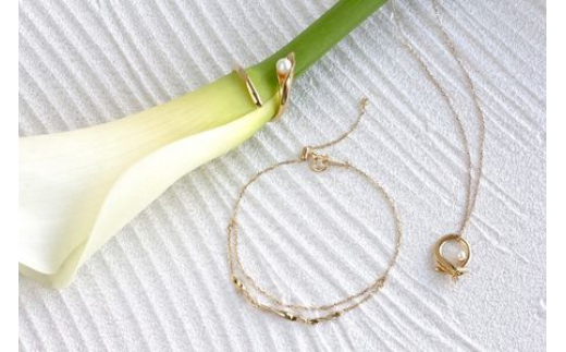 Calla K10 ダイヤモンド パールネックレス レディース ジュエリー アクセサリー ねっくれす 神奈川 湘南 藤沢