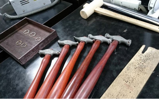 彫金 テクスチャーリング 制作 体験 コース 2名 初心者 K14GF SILVER 指輪 シルバー 指輪 湘南 江の島