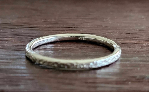 シルバーリング テクスチャーリング 1.8ミリ  選べるサイズ アクセサリー 指輪 アクセサリー ジュエリー シルバー リング レディース メンズ ペア シンプル 一点もの 華奢リング ピンキーリング プレゼント ギフト 贈り物 シルバー950 SILVER ふるさと納税 リング 10000円 ジュエリー FABBRICA OSAWA 神奈川 湘南 藤沢