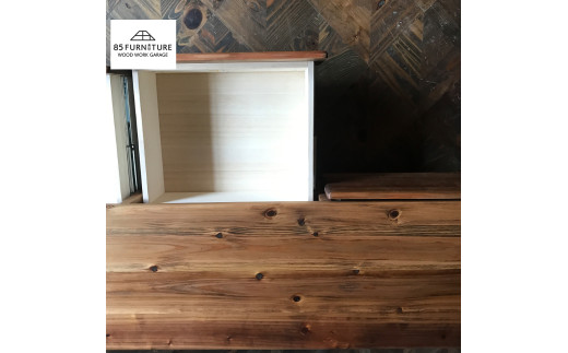 TV台 180×35cm 引き出しタイプ 台 テレビ台 収納 棚 たな タナ tana 手仕上げ 木目 送り物 プレゼント オリジナル リビング ハンドメイド 贈り物 1点物 国産 杉材 無垢材 木目 便利 レトロ おしゃれ インテリア 85ファニチャー神奈川 湘南 藤沢