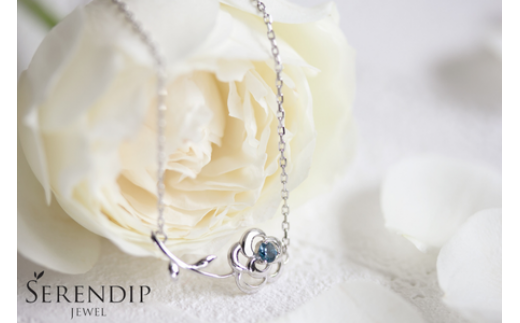 Blue Rose Pt トパーズ ネックレス レディース ジュエリー アクセサリー