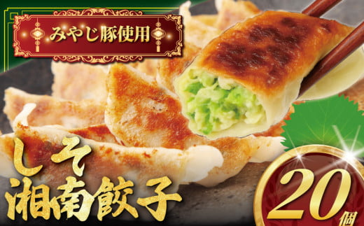 しその香り漂う肉汁たっぷり しそ餃子 20個 冷凍餃子 みやじ豚 ブランド豚 100% 餃子 ぎょうざ ギョウザ ギョーザ ぎょーざ 焼き餃子 豚肉 おつまみ gyouza 水餃子 中華料理 国産 中華 お取り寄せ ギフト 化粧箱入 贈り物 贈答 お土産 冷凍 加工 食品 神奈川 湘南 藤沢