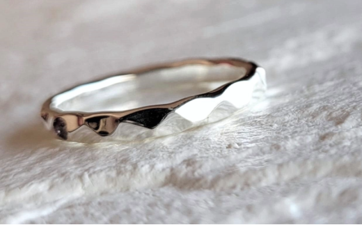 シルバーリング 槌目リング 2.8㎜  選べるサイズ  アクセサリー 指輪 りんぐ ジュエリー シルバー  レディース メンズ ペア シンプル 一点もの 華奢リング ピンキーリング プレゼント ギフト 贈り物 シルバー950 10000円  FABBRICA OSAWA 神奈川 湘南 藤沢