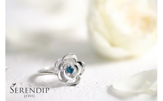 Blue Rose Pt トパーズ ダイヤモンドリング アクセサリー ダイアモンド ダイア 宝石 リング ゴールド 7号～14号 ジュエリー  指輪 アクセサリー りんぐ ring レディース メンズ ペア シンプル 一点もの おしゃれ かわいい プレゼント ギフト株式会社菜畑  神奈川 湘南 藤沢