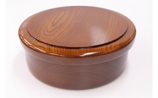 小田原漆器　1尺2寸茶ビツ【漆塗り 国産天然木 おしゃれ プレゼント 記念 お祝い ふっくらとしたデザイン 木製食器 日用品 キッチン用品 木製 直径385mm×高さ140mm 小田原漆器 神奈川県 小田原市 】