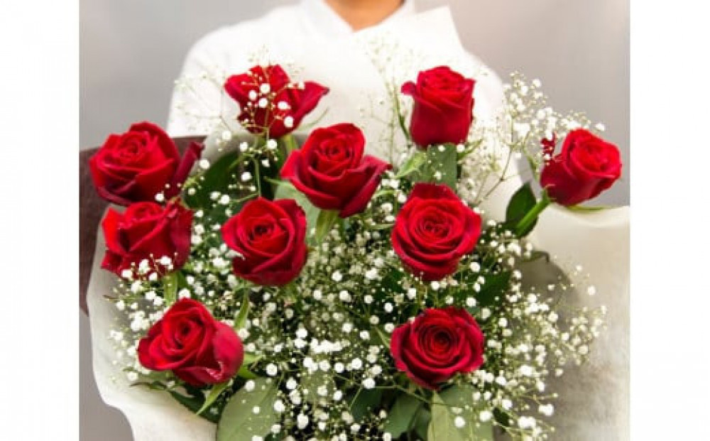 赤バラの花束 10本「あなたは全てが完璧」