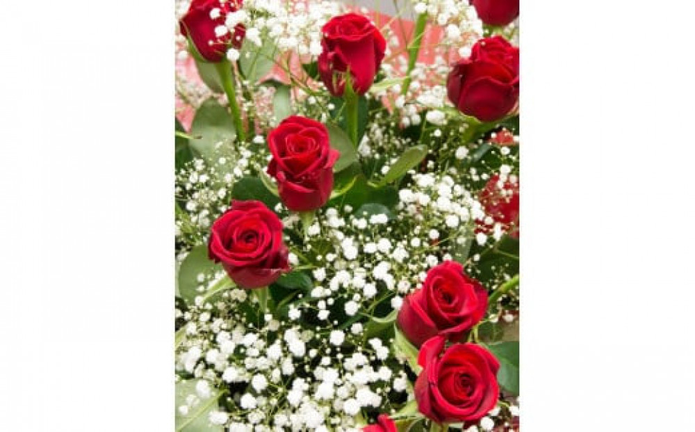 赤バラの花束 21本「あなただけに尽くします」