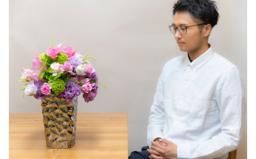 アレンジメント Mサイズ_ピンク系