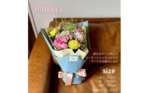 《母の日限定》カーネーションのブーケ＜出荷時期：2026年5月6日～5月9日＞