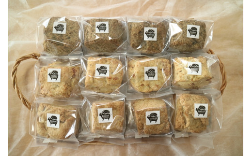 国産や安心安全な食材を大切にしたこだわりの人気ヴィーガンスコーン詰め合わせ １２個セット 個包装 プラントベース マクロビ エシカルスイーツ【 ヴィーガンスコーン 北海道産小麦 北海道産てんさい糖 神奈川県 小田原市 】