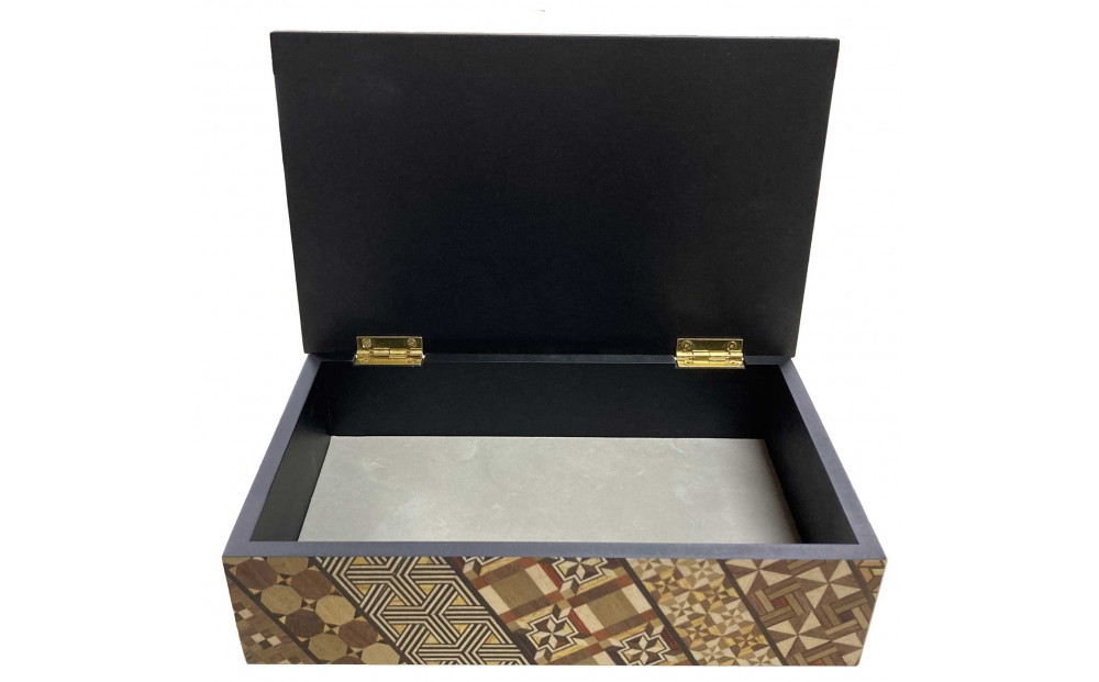 【箱根寄木細工  5寸小物入れ  小寄木】