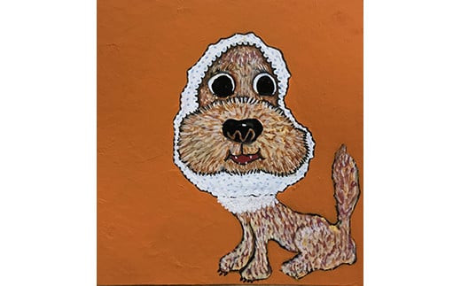 アーティストが『愛しいペットのポートレート』描きますサムホールサイズ スクエア 227×227mm【アート サムホールサイズ　油絵 横井山泰 美術 作家  227×227mm スクエア 神奈川県 小田原市 】