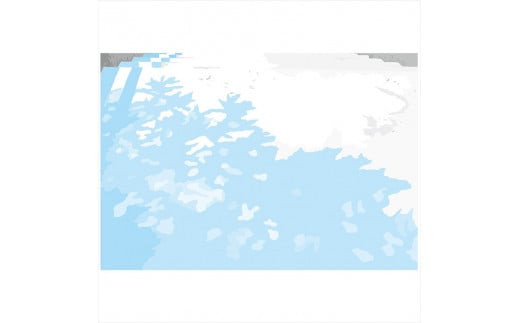 【ある夏休みの朝に考えたこと】直筆サイン入り　額付きジークレープリント　小田原にある景色　心象風景　片田舎の風景　子供の頃に見た風景　海　空　山