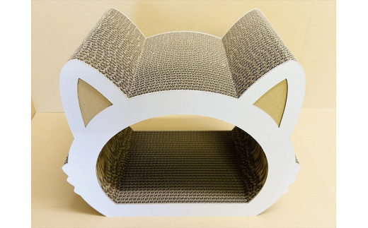 ねこの爪とぎ　みみCT　カラー；ホワイト【 ペット用品 爪とぎ 神奈川県 小田原市 】