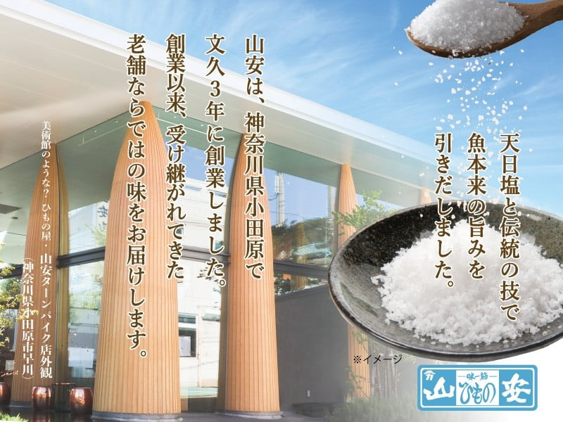 【 小田原 山安 】 大きな縞ほっけ開き干し 約3kg (6枚)【 縞ほっけ 開き干し ほっけ 干物 脂ののった大きめサイズ 500g 6枚 詰合せ 神奈川県 小田原市 】