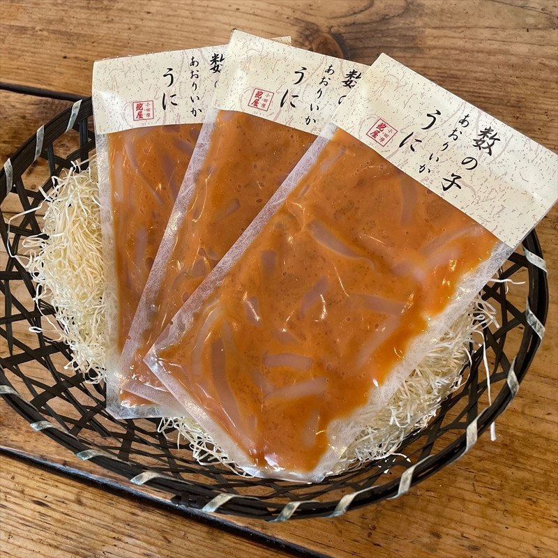 王様の塩辛 雲丹風味 3パック【あおりいか 塩辛 うに おつまみ 珍味 惣菜 海鮮 いかの塩辛 珍味 お取り寄せ 御中元 お中元 お歳暮 父の日 母の日 贈り物 日本酒 焼酎 】【神奈川県小田原市早川】