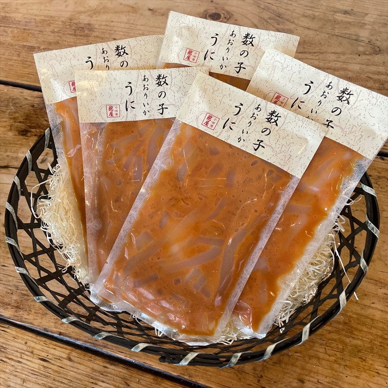 王様の塩辛 雲丹風味 5パック【あおりいか 塩辛 うに おつまみ 珍味 惣菜 海鮮 いかの塩辛 珍味 お取り寄せ 御中元 お中元 お歳暮 父の日 母の日 贈り物 日本酒 焼酎 】【神奈川県小田原市早川】