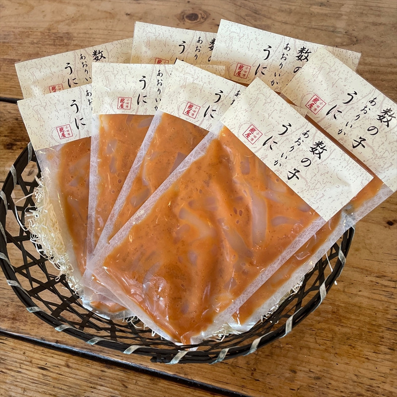 王様の塩辛 雲丹風味 8パック【あおりいか 塩辛 うに おつまみ 珍味 惣菜 海鮮 いかの塩辛 珍味 お取り寄せ 御中元 お中元 お歳暮 父の日 母の日 贈り物 日本酒 焼酎 】【神奈川県小田原市早川】